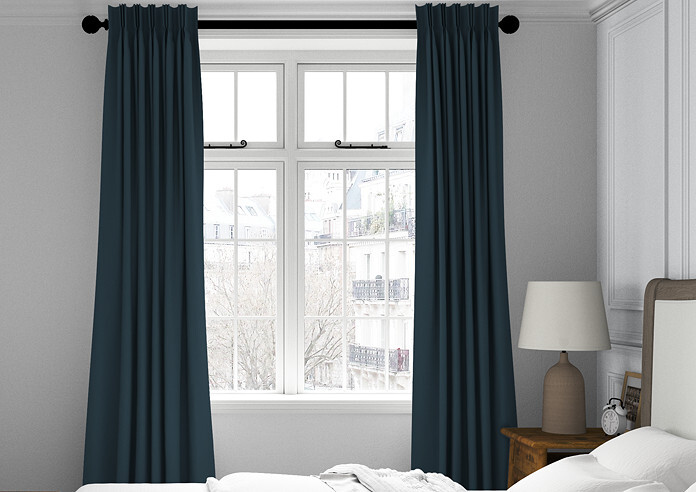 Faux Suede, Navy - Made to Measure Curtains - Image 3
